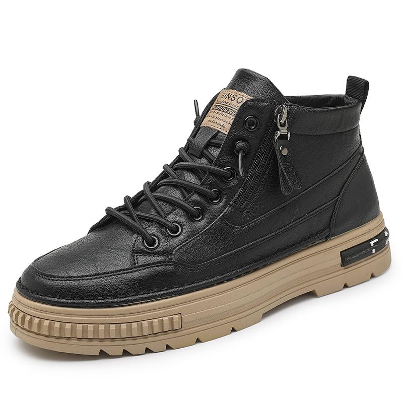 Fashion Men Work Shoes Outdoor High Top Casual Shoes High Quality Leather Men's Boots Spring Sneakers Ankle boots Winter Designer Shoes