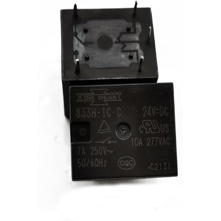 5PCS 833H-1C-C Relay 5V 9V 12V 24V 7A 250V 5PIN (Size : 833H-1C-C-9V)