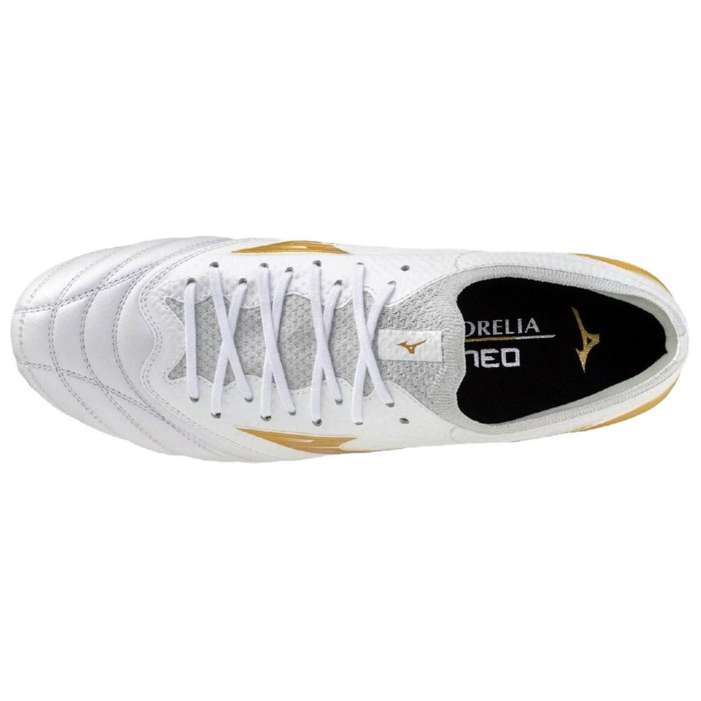 Mizuno MORELIA NEO IV B ELITE Soccer Shoes Unisex White Gold P1GA264350