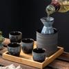 Keramik-Teetassen im japanischen Stil, Retro-Sake-Gläser, Weindekanter, Kung-Fu-Teetasse, Haushalts-Meistertasse, Tavernen-Weinzubehör