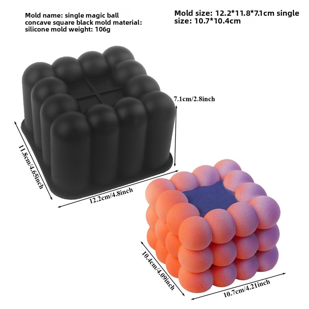 

3D Mini Bento Cake Silicone Mold Flower Round Shapes for Baking French Desserts Chocolate Cakes Puddings Pies Baking Accessories