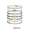 7-piece Set of Vintage Colored Rice Beads Mixed with Love Multi-layer Layered Women's Bracelet