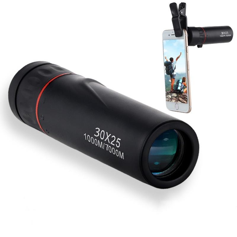 High Quality 30X25 Optical Zoom Field Telescopes Clear View Red Film Hunting HD Binoculars Izable Fit Focal Length