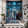 Custom Tapestry Wall Hanging, Corpse Bride Emily Victor Personalized Name Text Home Wall Decor