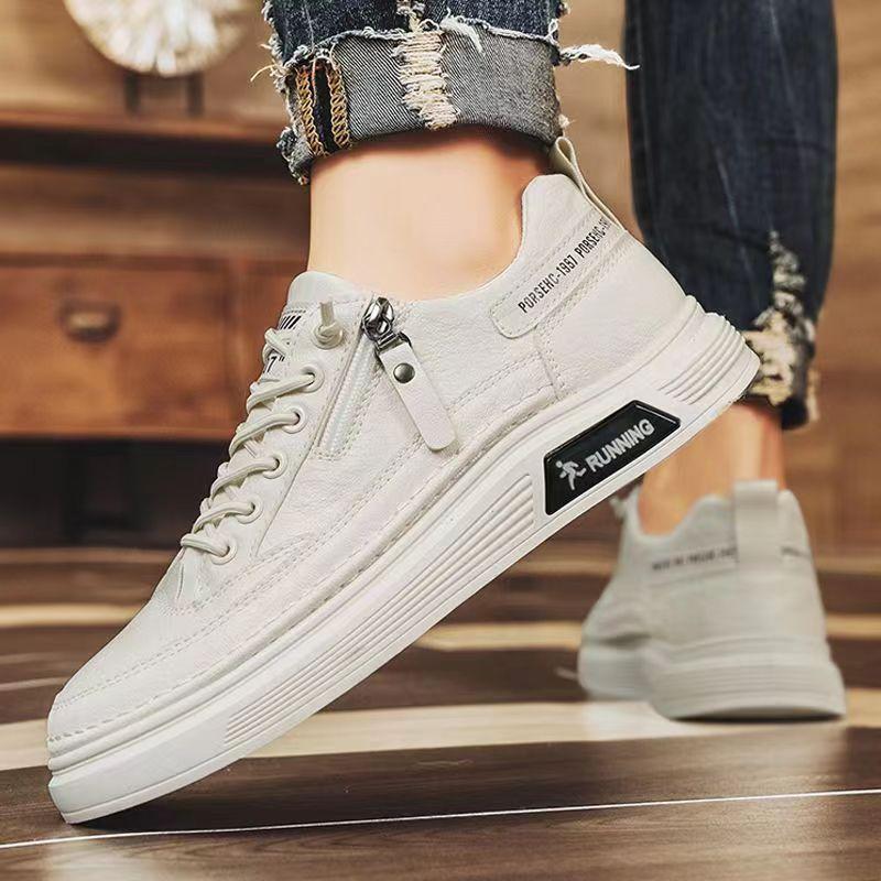 Spring/Summer New Men's Running and Sports Versatile Little White Shoes Men's Casual Leather Board Shoes