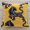 Retro Leopard Embroidery Cushion Case, Yellow Pillow Cover, Luxury Decorative, Sofa, Chair, Bedding, Home Decorations