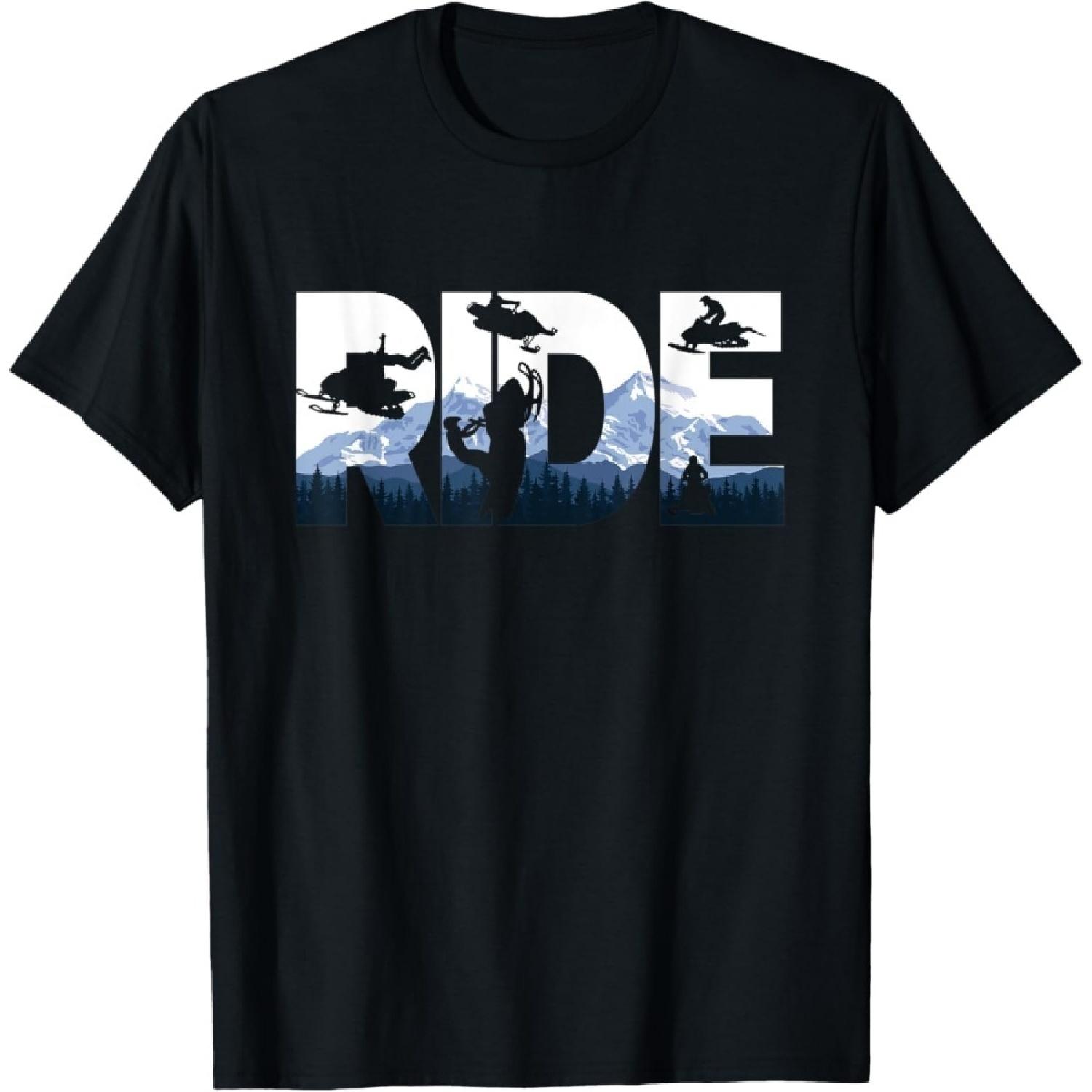 Evports Snowmobile Ride Snow Mountain Snowmobiling Winter Sport T-Shirt XXXXXL разноцветный