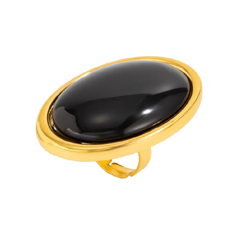 

Unique Oval Shaped Resin Rings Vintage Geometric Designs Large Gemstones Ideal for Stylish Outfits and Occasions чорний