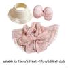 3 Pieces Dolls Dress with Hat Bow Hairpin Outfits Handmade Clothing for 15-17cm
