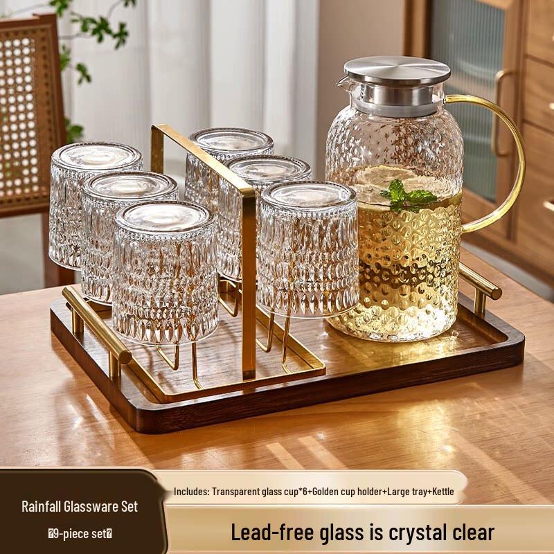 Star Embossed Heat-Resistant Glass Drinking Cup
