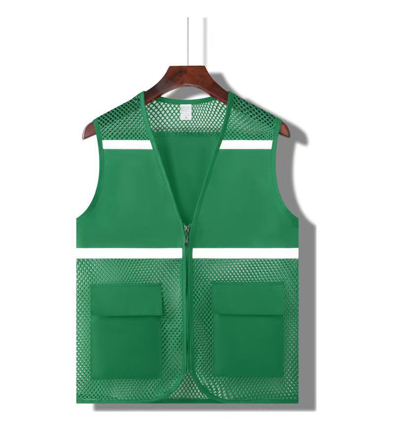 Gilet Estivo in Rete Personalizzato con Tasche - Camicia Traspirante per Attività di Volontariato