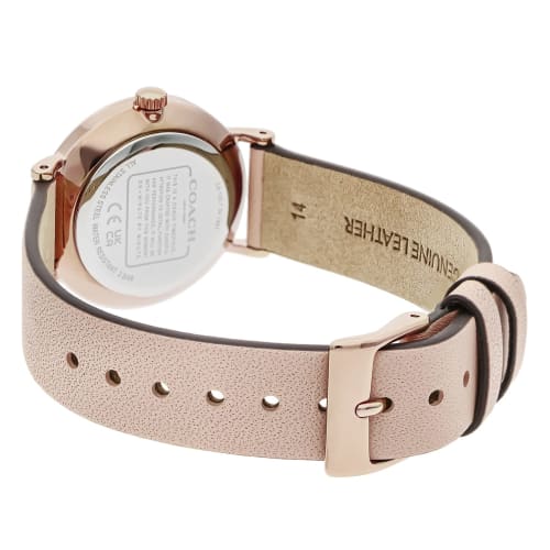 Coach PERRY Women's 28mm Stainless Steel Quartz Watch (14503769) In Pink with a Beige Dial