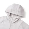 SAUCONY Solid Logo Casual Comfortable Knitted Hooded Jacket Women Jackets Fog-White SC1249105A-WT08