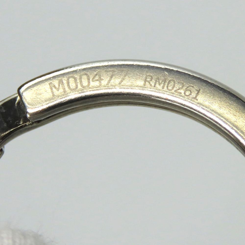 Used LOUIS VUITTON key ring Portocre LV Circle M00477 Taiga/metal gray charm