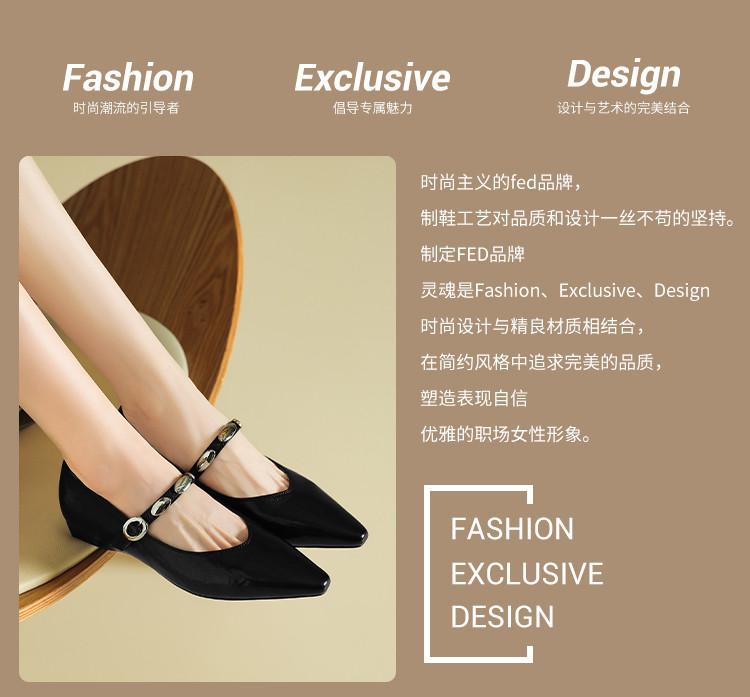 [First layer cowhide] 2026 new retro pointed Mary Jane shoes with double loop buckle strap for women's singles