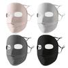 Soft Ice Silk Face Guard, Full Face Protection Face Shield, Breathable Holes Facekini with Elastic Ear Loop for Outdoor Activities Eye Forehead Neck
