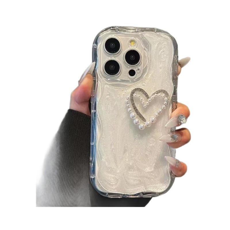 Niche Pearl Love Applies To Apple 15plus Mobile Phone Case iPhone12promax Anti-drop 14 Cute 13 New