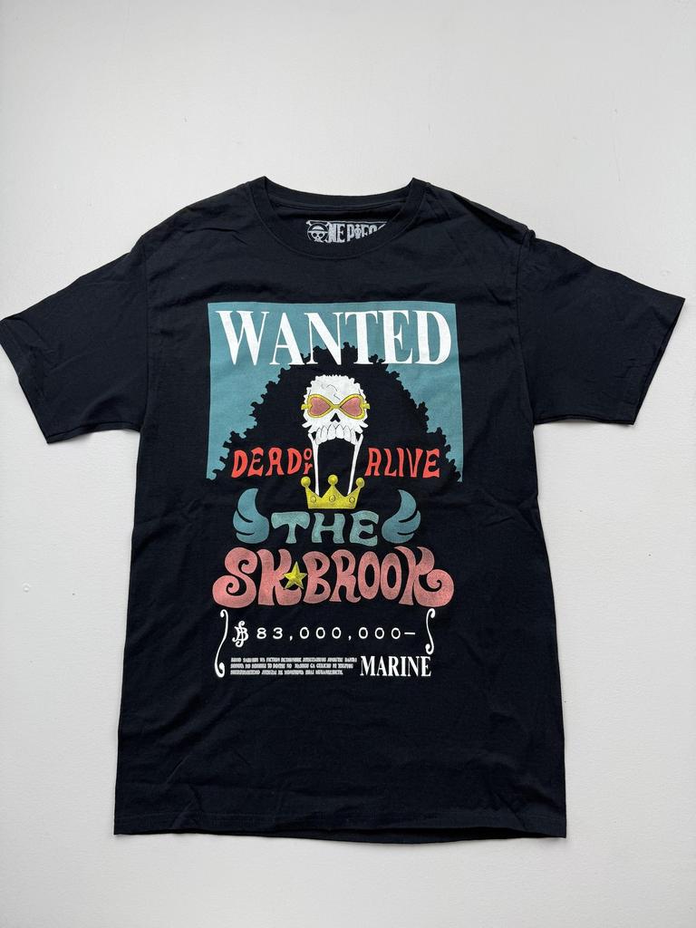 Ripple Junction Shirt Mens Small Black One Piece Brook Wanted Graphic Tee Anime Unisex T-Shirt