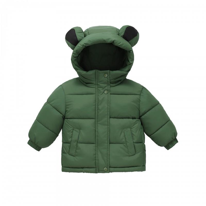 Kids Winter Warm Puffer Jacket With Hooded Design Boys Girls 3-8 Years Thick Lined Cotton Coat