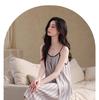 Xuan Liang [with chest cushion] sexy nightgown for women in summer, thin ice silk suspender, cool simulation silk home wear