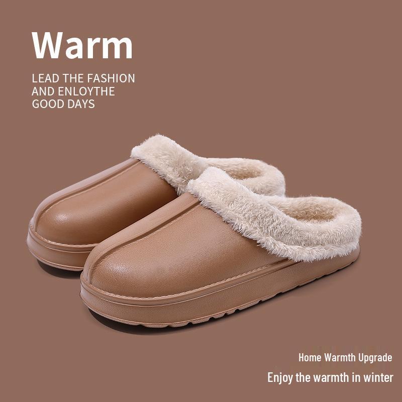 

Водонепроницаемые хлопковые тапочки высокого класса для женщин и мужчин - С закрытым носком, для дома и улицы, Уютный осенне-зимний комфорт 40-41