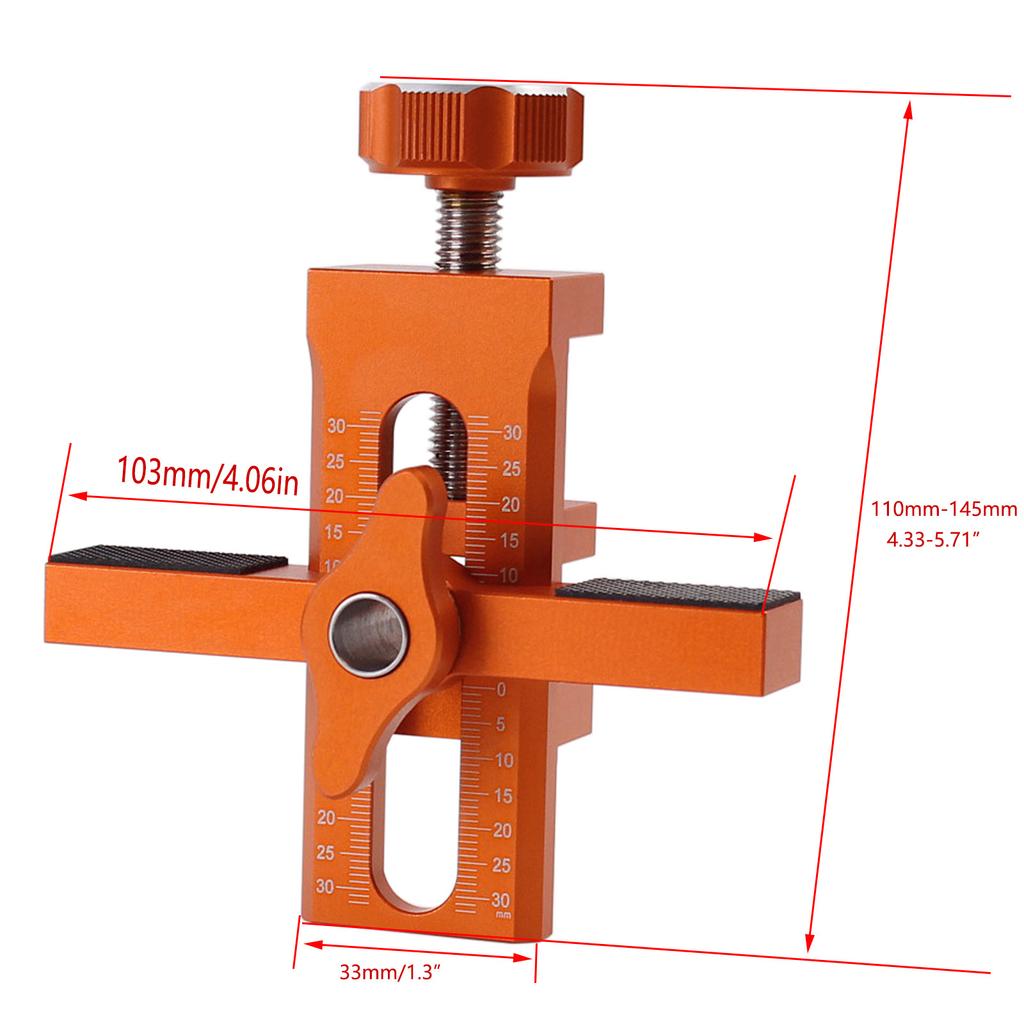 Woodworking Cabinet Door Installation Jig,Door Panel Installation Rebounding Device Drilling Tool 2 In 1 Quick Positioning Tool