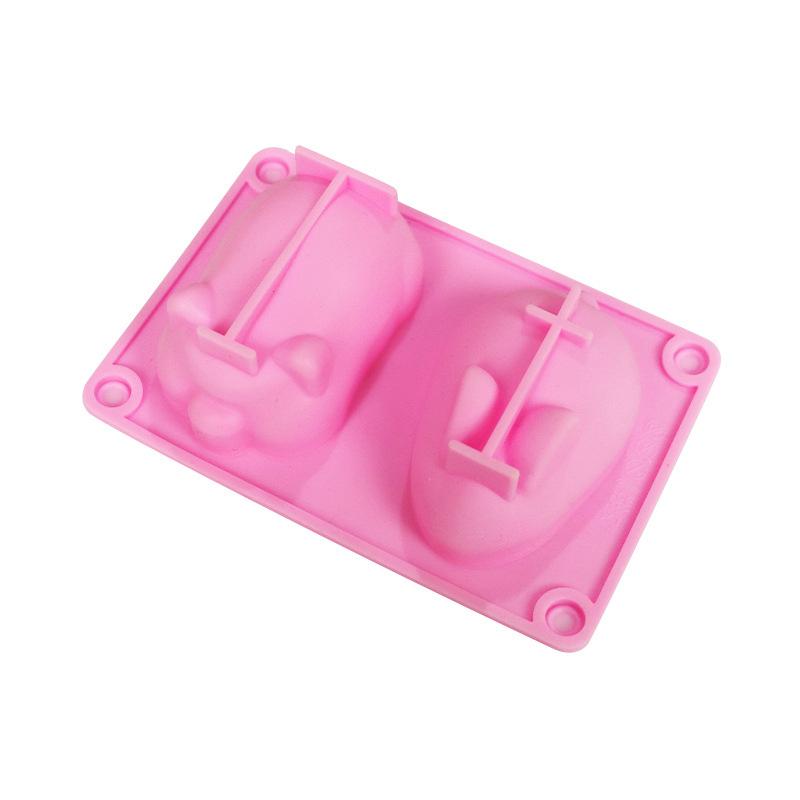 3D Diy Baking Tools Non-Stick Silicone Cake Mold Rabbit Pig Shapes Candy Mold