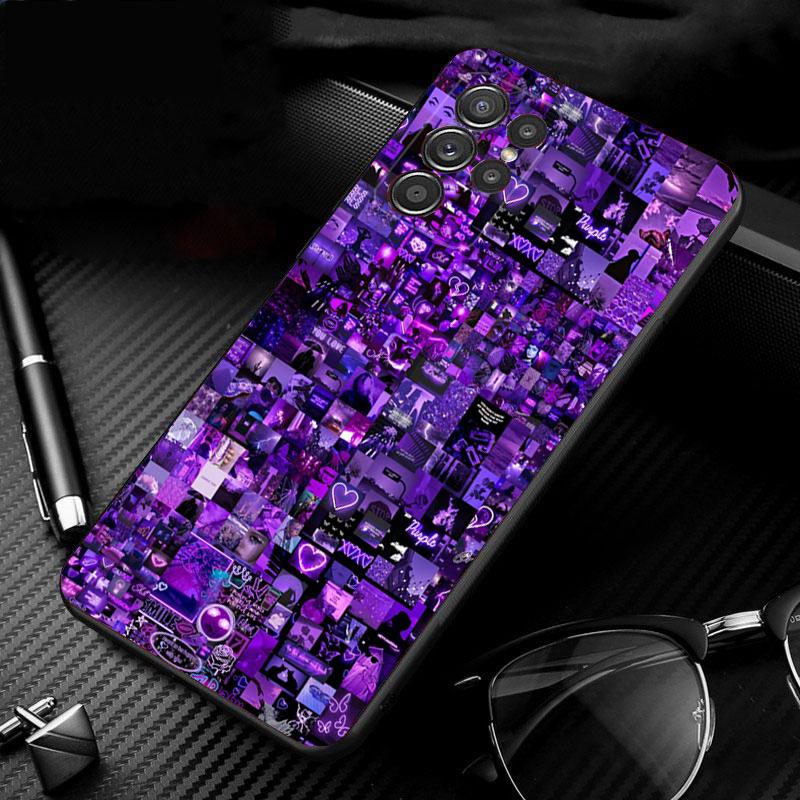 

Phone Case For Samsung Galaxy S25 S24 S23 S22 S21 Ultra S24 S23 S22 S21 S25 Plus S24 S20 FE Purple Aesthtic S24