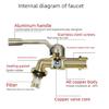 Metal Outdoor Garden Faucet Freeze Resistant Large Water Flows Spigot Easy Installation Strong Garden Water Valves