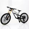 Simulated Alloy Mountain Bike Model with Dual Shock Absorption - Mini Bicycle Ornament