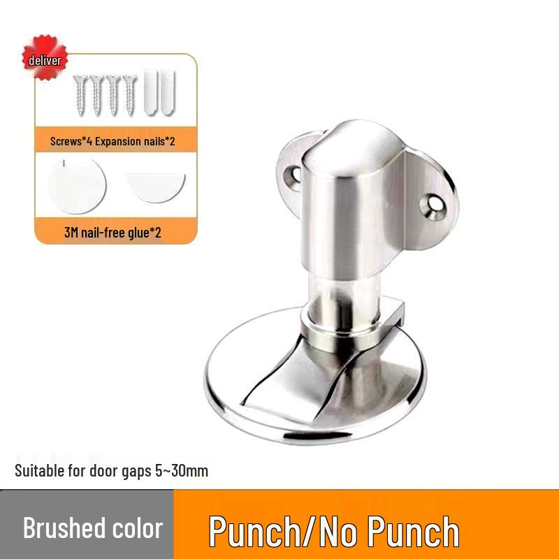 Silent Door Stopper: Hole-Free, Invisible Floor-Mounted Bumper for Bedroom and Bathroom