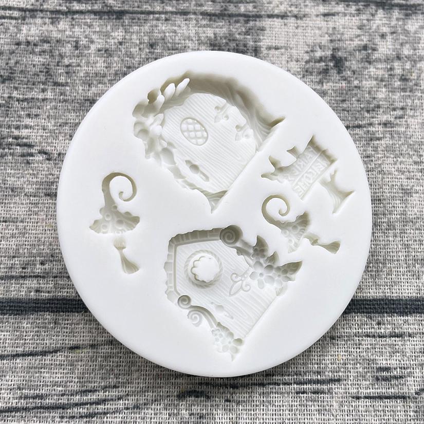 Wooden Doors Fairy Silicone Mold Sugarcraft Cupcake Baking Mold Fondant Cake Decorating Tools