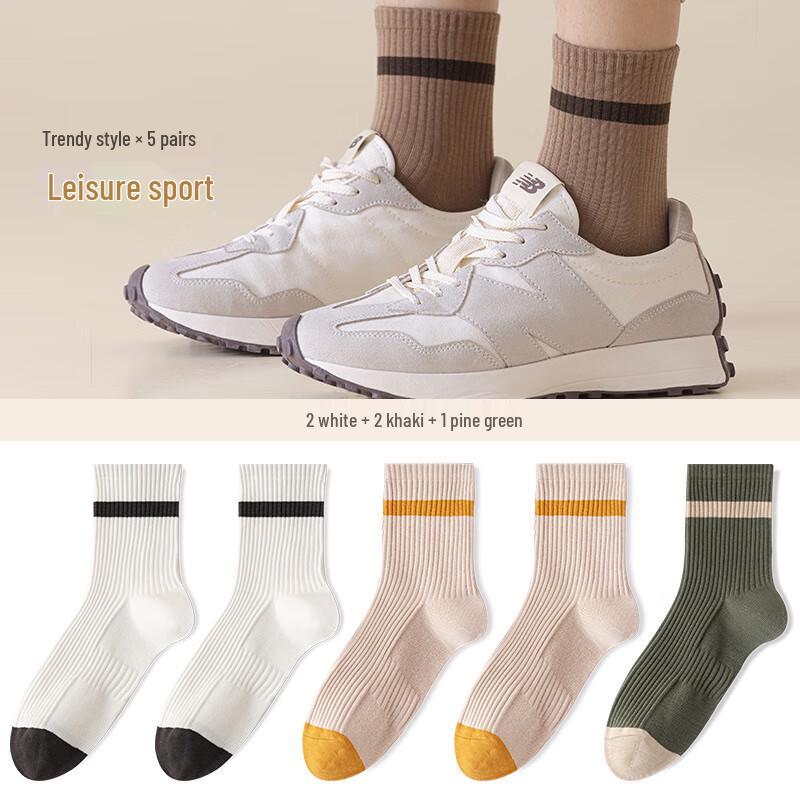 Yu Zhaolin Men s Mid-Calf Cotton Business Socks One Size