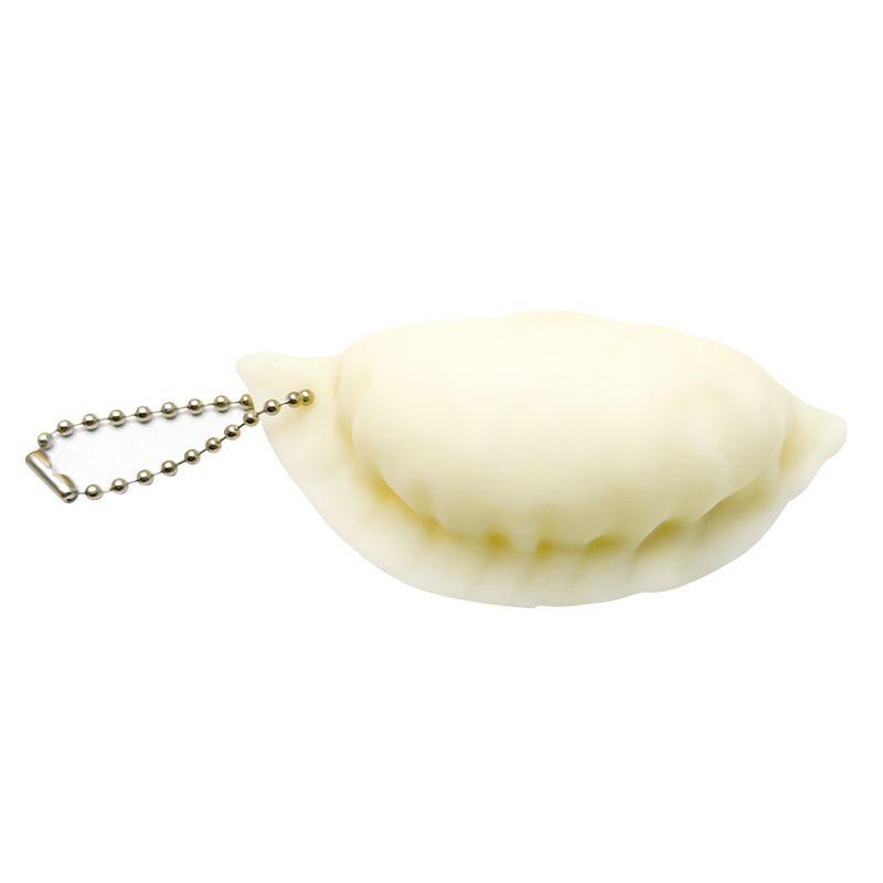 

New creative cute realistic dumpling slow rebound soft squeeze stress relief toy prop student fun gift keychain toy gift