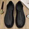 Äkta Läder Herrskor Mode Herr Casual Skor Business Herr Loafers Körskor Mjuka Läder Flats Bekväma Mockasiner