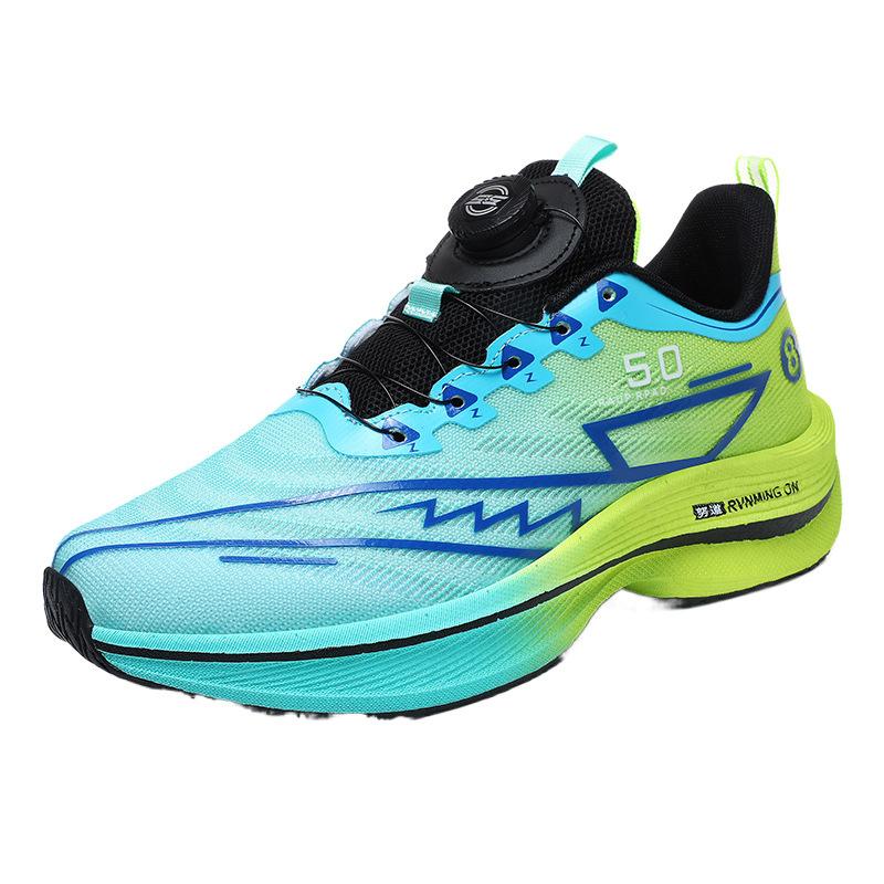 8Pro Running Shoes Autumn Breathable Rotating Button Student Carbon Board Running Shoes Shock Absorption Student Racing Shoes