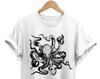 Octopus Sketch T-shirt, Kraken Graphic Tee, Deep Ocean Animals Gift