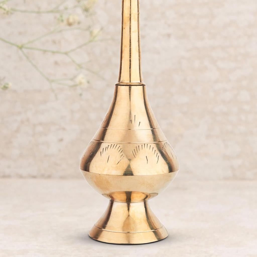 Original Brass Gulab Pash Bottle For Gangajal, Gulab Dani Bottle, Gold Item