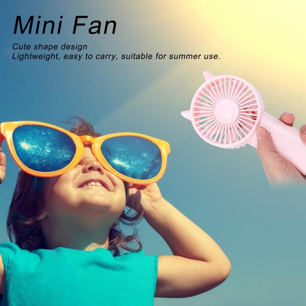 Mini Pink Handheld Fan – Portable, Quiet, 15x8x4cm