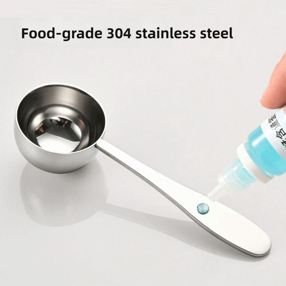 15ml Capacity Coffee Measuring Spoon Long Handle Coffee Brewing Spoon Loose Leaf Tea Scoop Kitchen