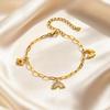 Fresh And Sweet Wind Ladies Stainless Steel Sun Rainbow Butterfly Bracelet Gold Jewelry Br-2625