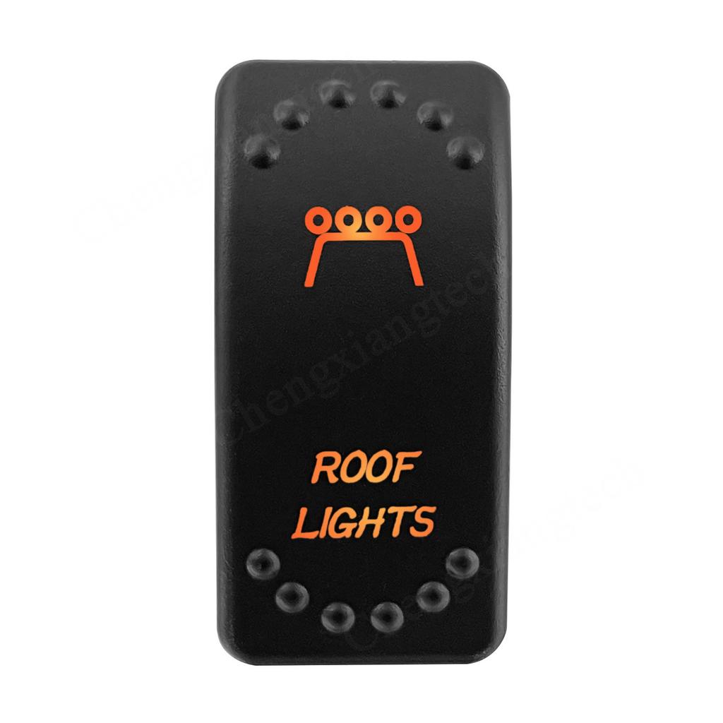 12V 24V Laser Rocker Switch Orange Led Light ON OFF / ON OFF ON for Car Boat Polaris RZR Can-Am ATV UTV RV Maverick Commander