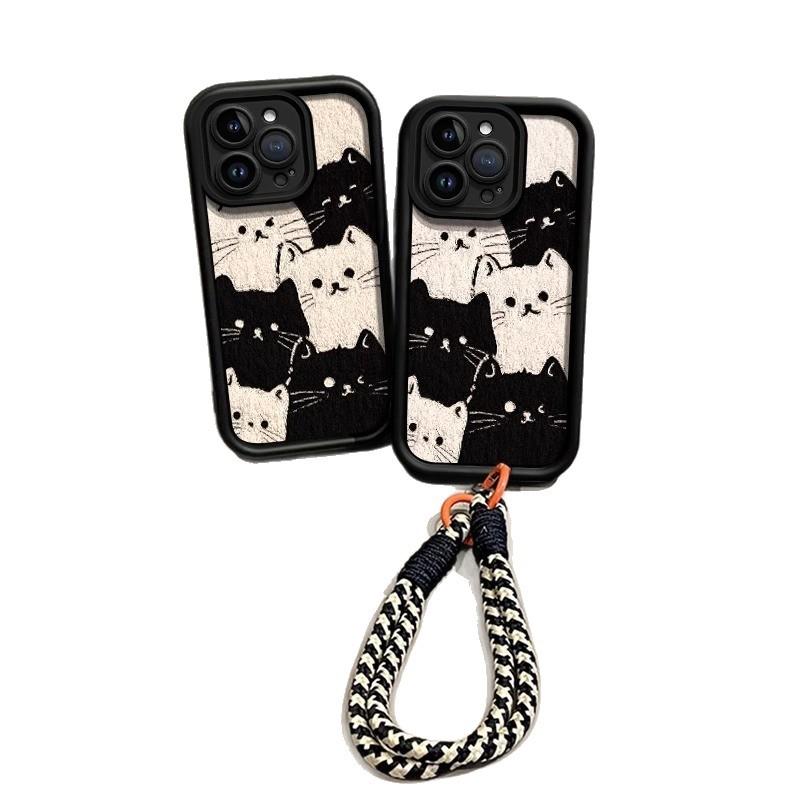 Full Screen Cat Relief for OnePlus 13 Phone Case ACE3pro Lanyard 12 Cartoon 11 Cute Female 8T 3D
