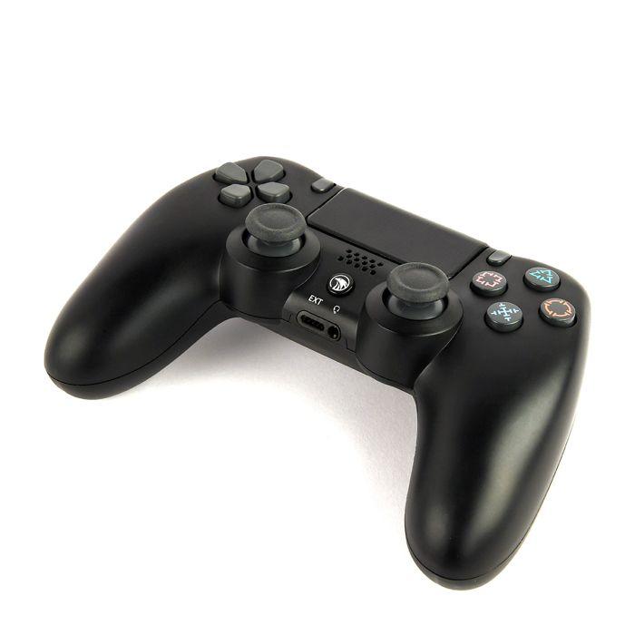 EnerGenie Manette De Jeu Sans Fil Pour PS4 Et PC - Double Vibration, Barre Lumineuse LED, Conception Ergonomique Pour Un Confort