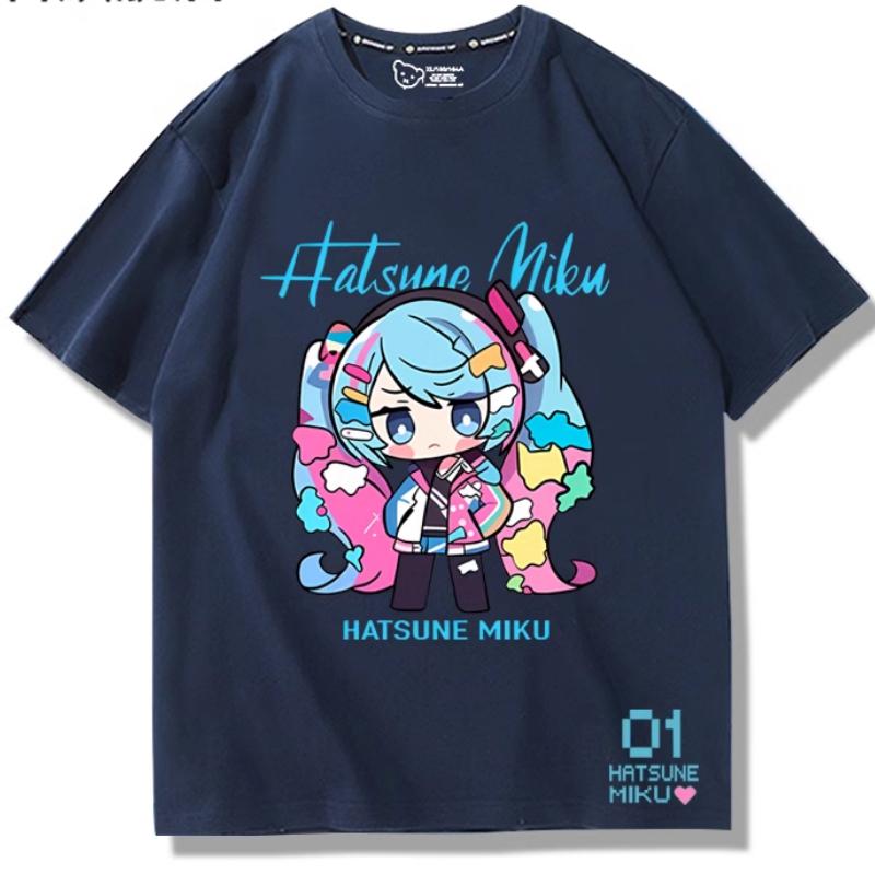 Second Dimension Anime Hatsune Miku Fashion Trend New Cotton Top Short Sleeve T-shirt Unisex