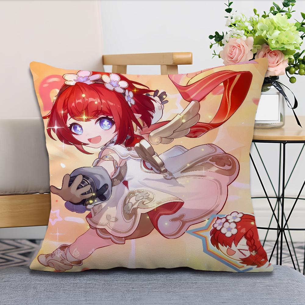 Star Rail Soft Comfortable Pillow Honkai Case for Sofa Living Room Home Cute Office Tribbie Decor Protective Covers
