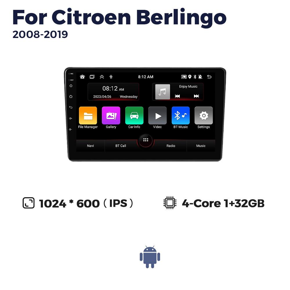 

Автомобильный радиоприемник 2 Din стерео для Citroen Berlingo 2 B9 Peugeot Partner 2008-2018 Android Авто Мультимедийный плеер Carplay GPS-навигация