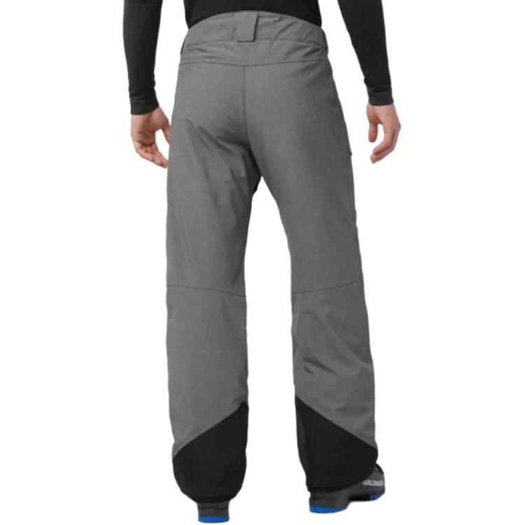 SALOMON Solid Color Zipper Fly Mid Waist Slim Fit Straight Leg Casual Pants Men Bottoms Gray C21514