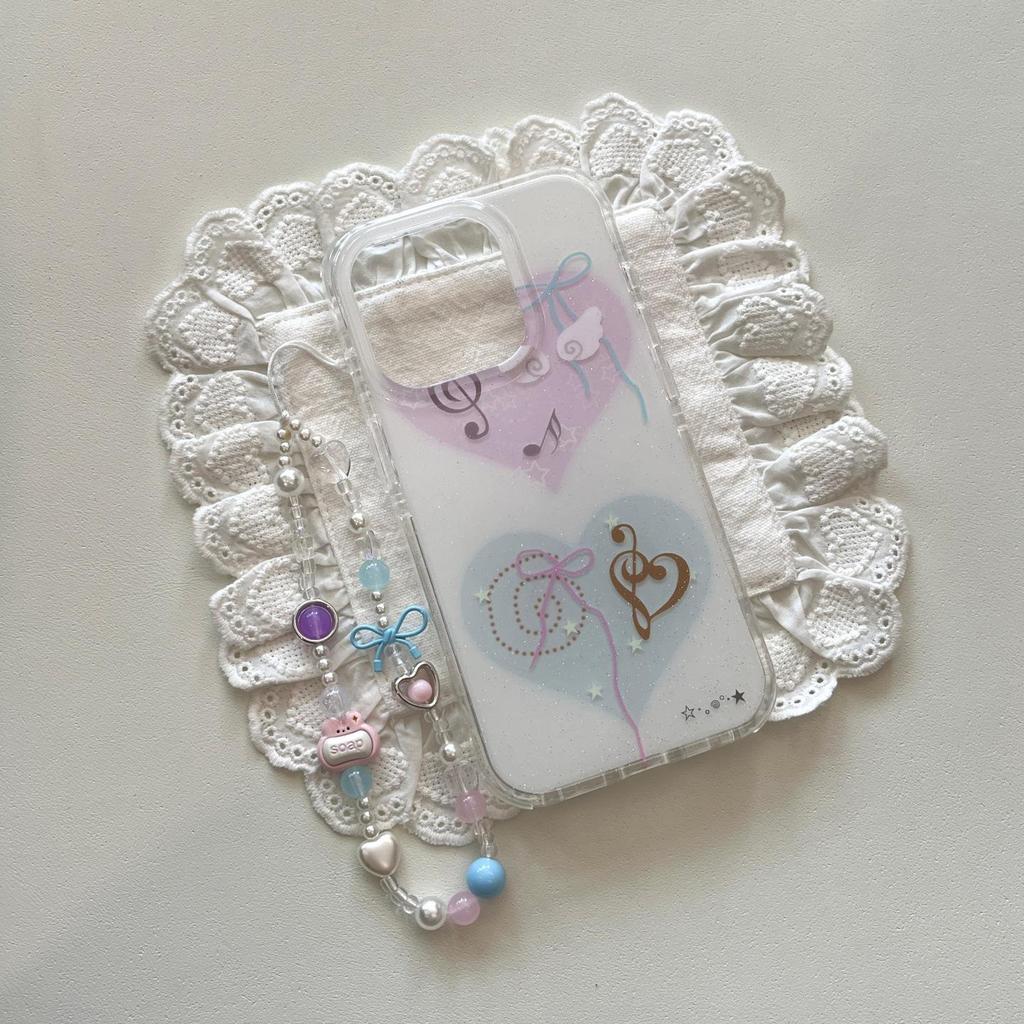 Cartoon Heart Note iPhone Case for 14/15/16Pro/17ProMax