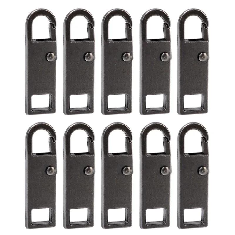 10/1Pcs Universal Metal Zipper Pull Replacement Instant Repair Kit Detachable Luggage Purses Clothing Zipper Slider Puller Tools
